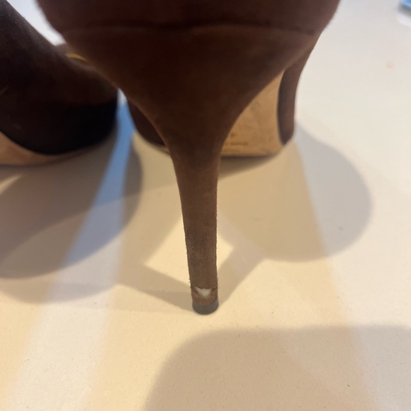 Jimmy Choo Classic Pump 85 40 1/2 Chocolate Suede - Picture 7 of 9